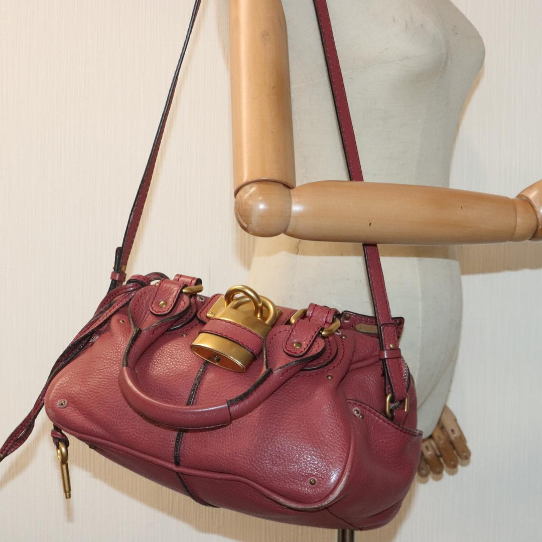 Chloe Paddington Hand Bag Leather 2way Pink am6917