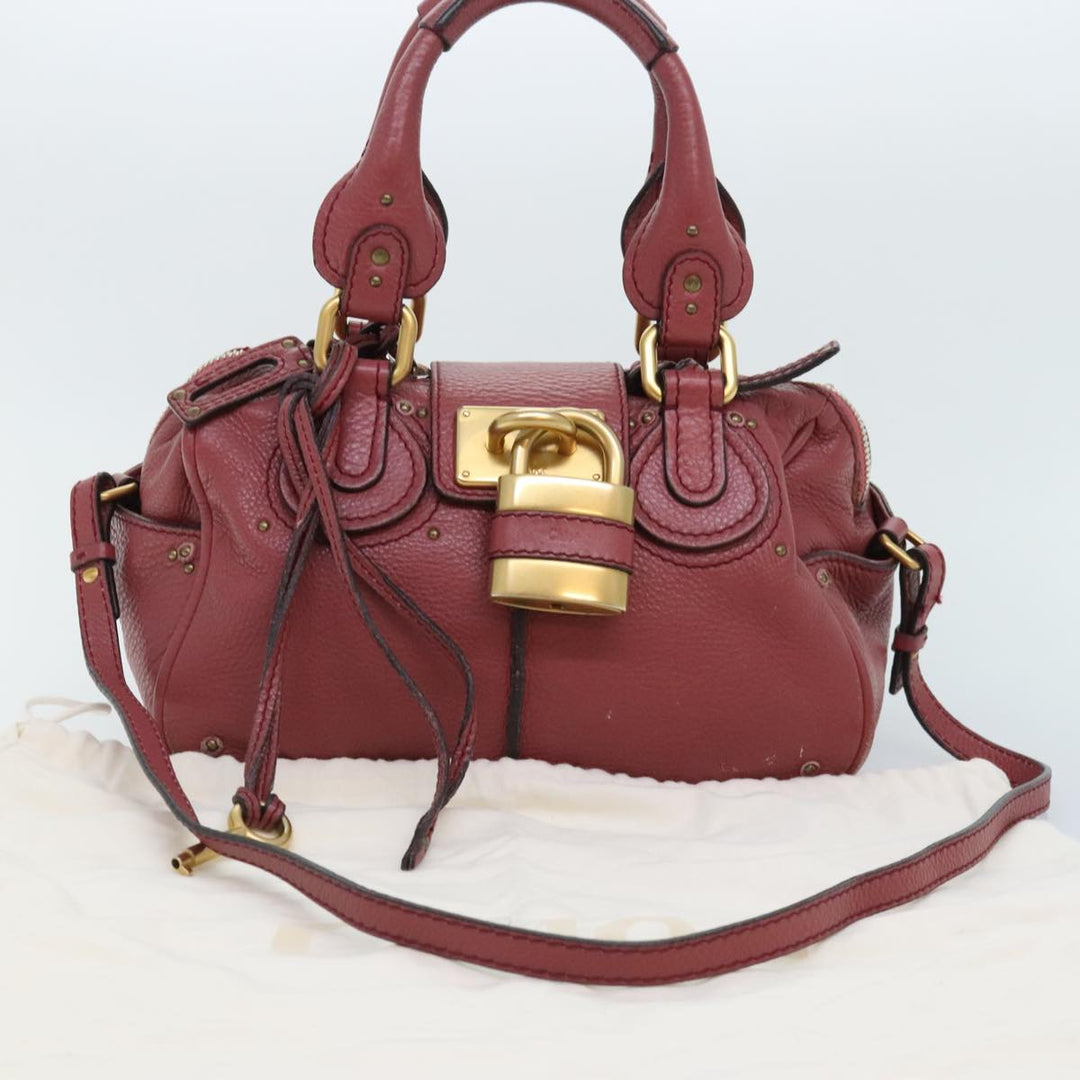 Chloe Paddington Hand Bag Leather 2way Pink am6917