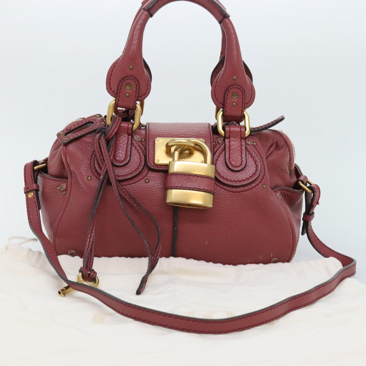 Chloe Paddington Hand Bag Leather 2way Pink am6917