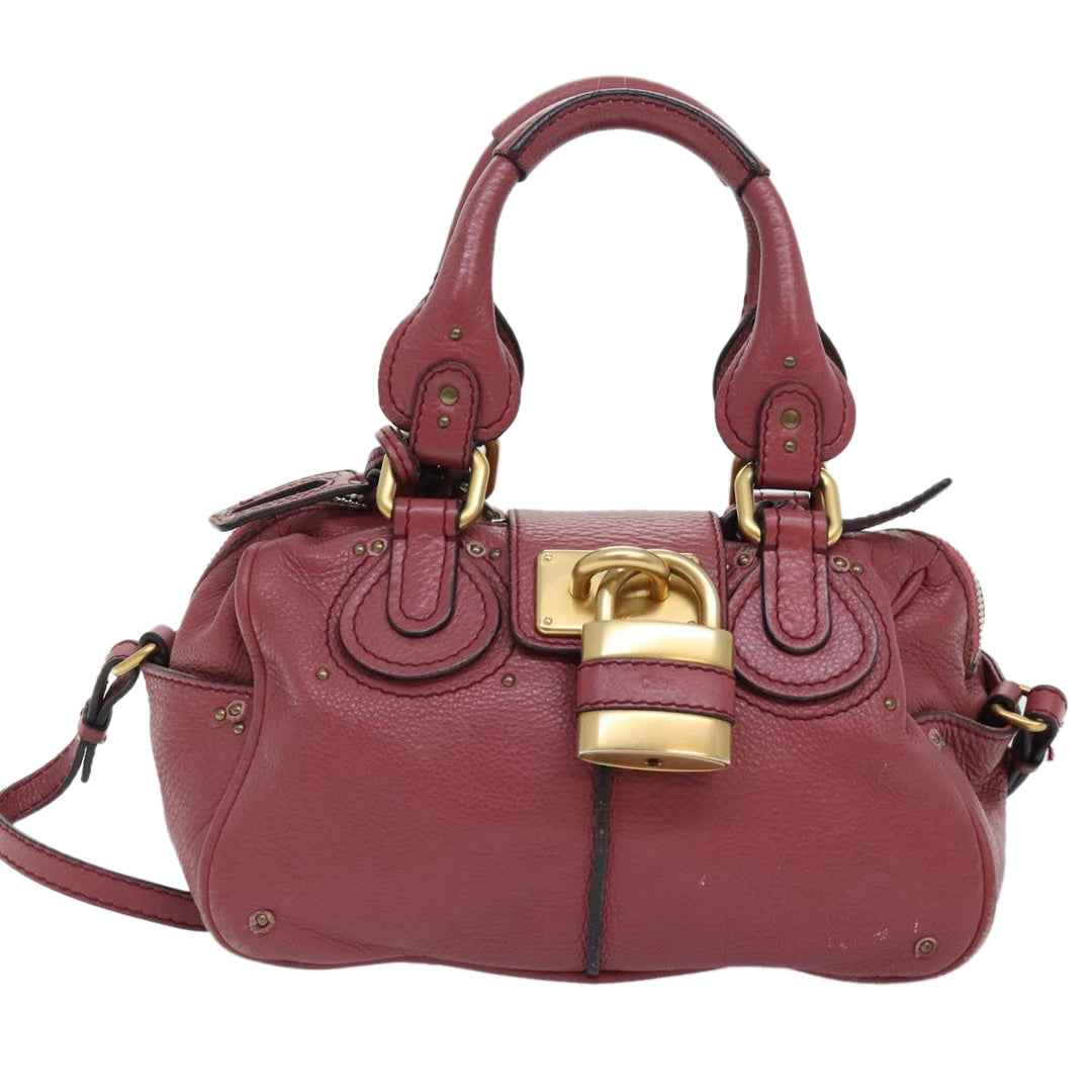Chloe Paddington Hand Bag Leather 2way Pink am6917