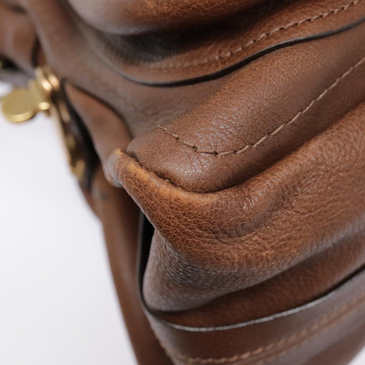 Chloe Paraty Hand Bag Leather Brown am6920