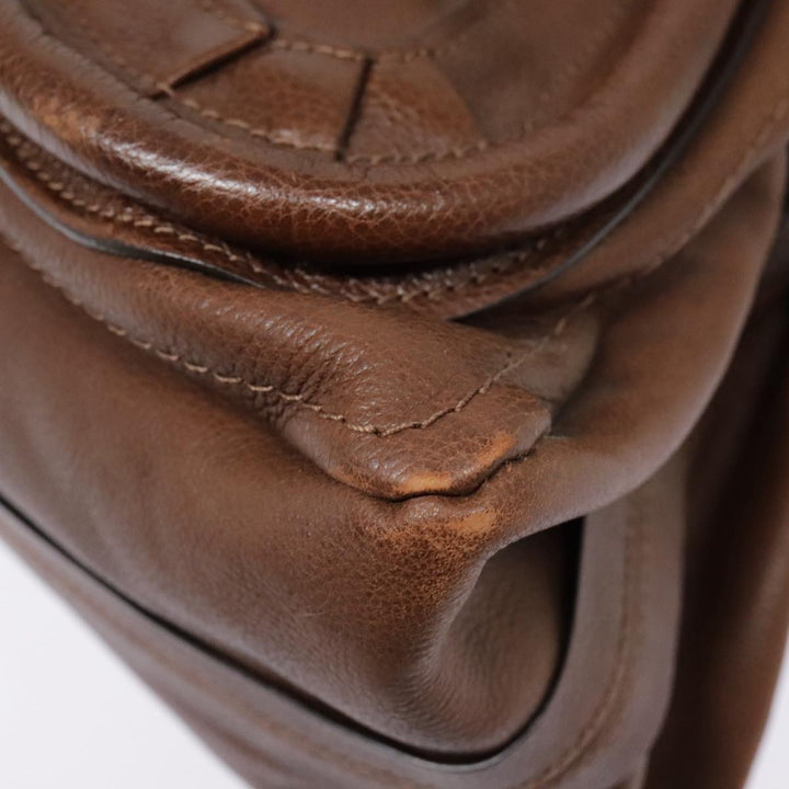 Chloe Paraty Hand Bag Leather Brown am6920