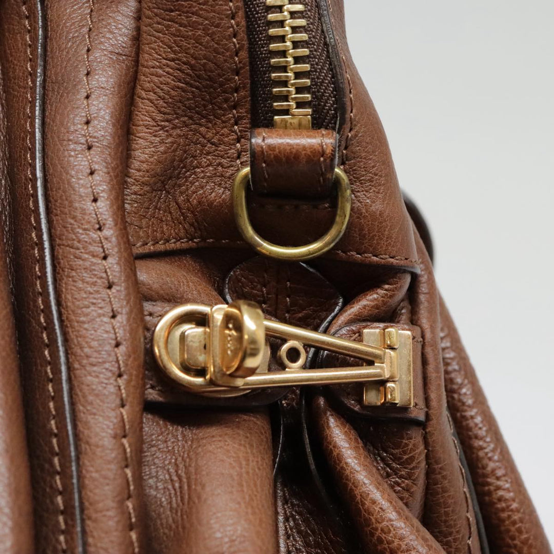 Chloe Paraty Hand Bag Leather Brown am6920