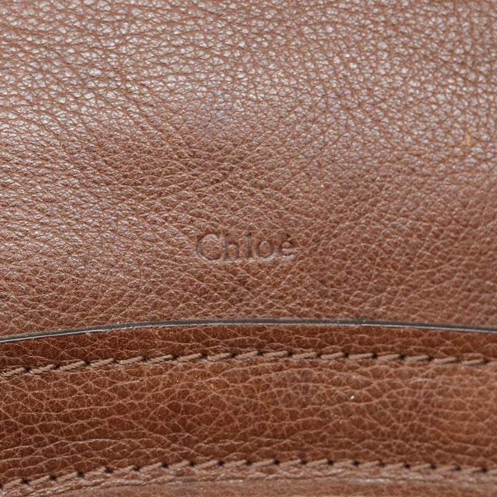Chloe Paraty Hand Bag Leather Brown am6920