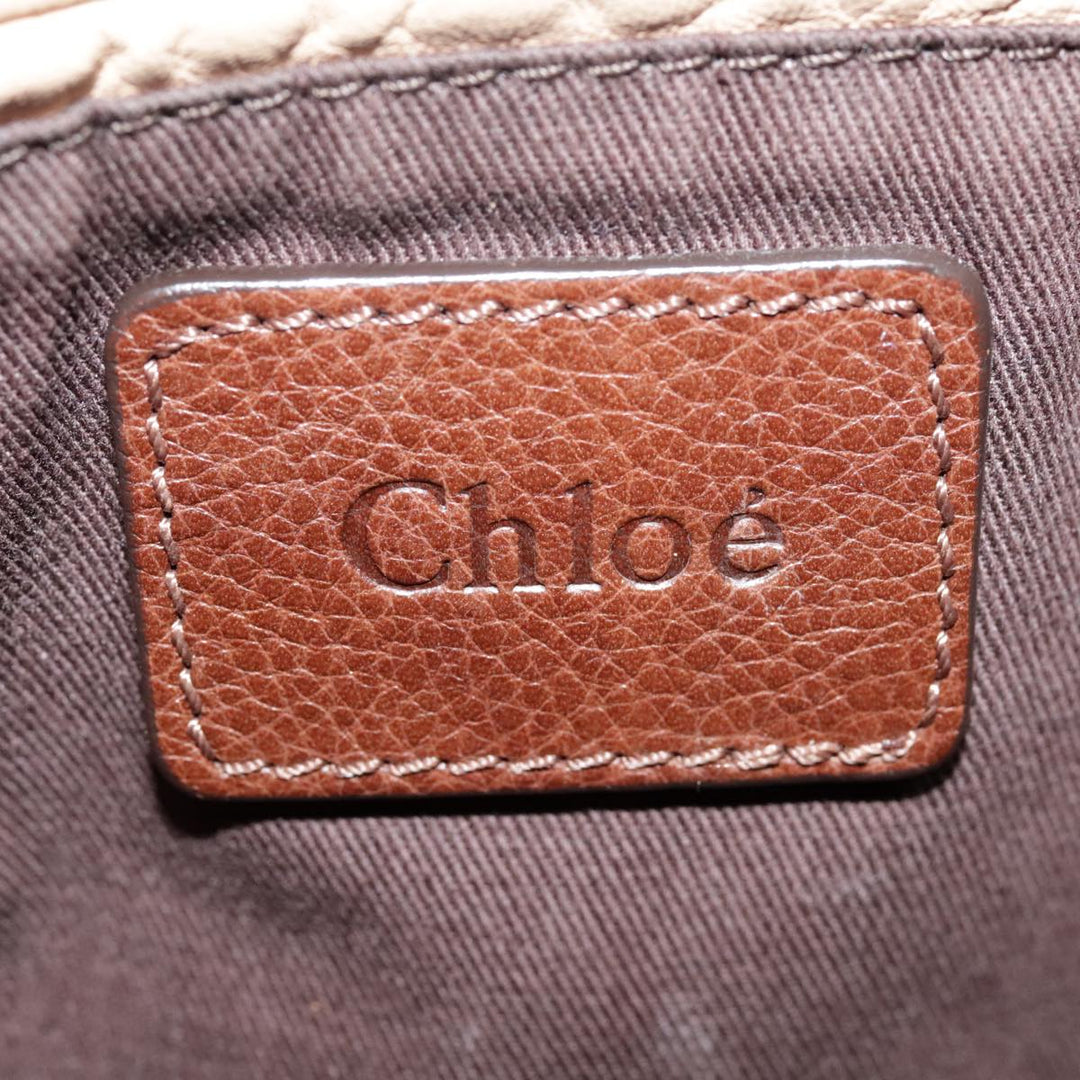 Chloe Paraty Hand Bag Leather Brown am6920