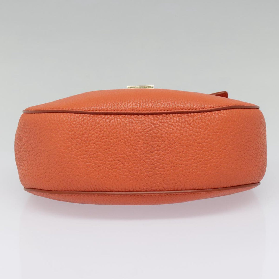 Chloe Chain Drew Shoulder Bag Leather Orange Gold am6946A