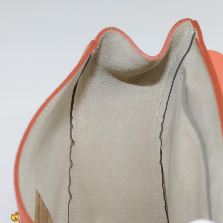 Chloe Chain Drew Shoulder Bag Leather Orange Gold am6946A