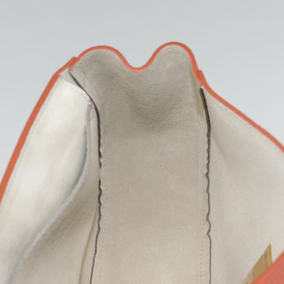 Chloe Chain Drew Shoulder Bag Leather Orange Gold am6946A
