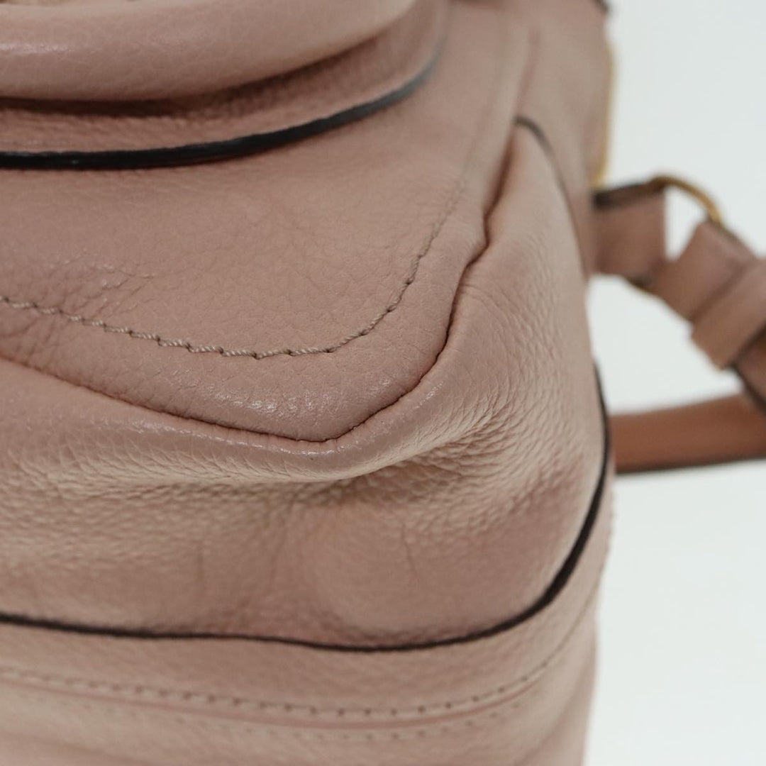 Chloe Paraty Hand Bag Leather 2way Pink am6963
