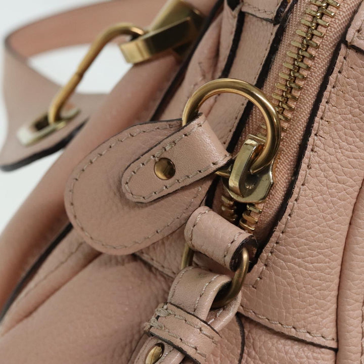 Chloe Paraty Hand Bag Leather 2way Pink am6963