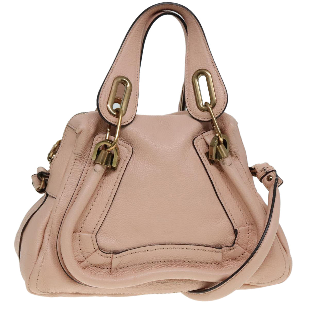 Chloe Paraty Hand Bag Leather 2way Pink am6963