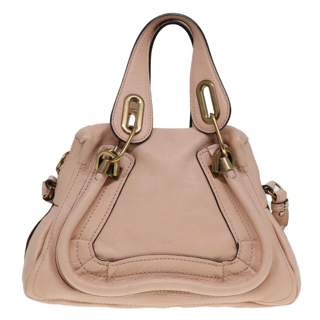 Chloe Paraty Hand Bag Leather 2way Pink am6963