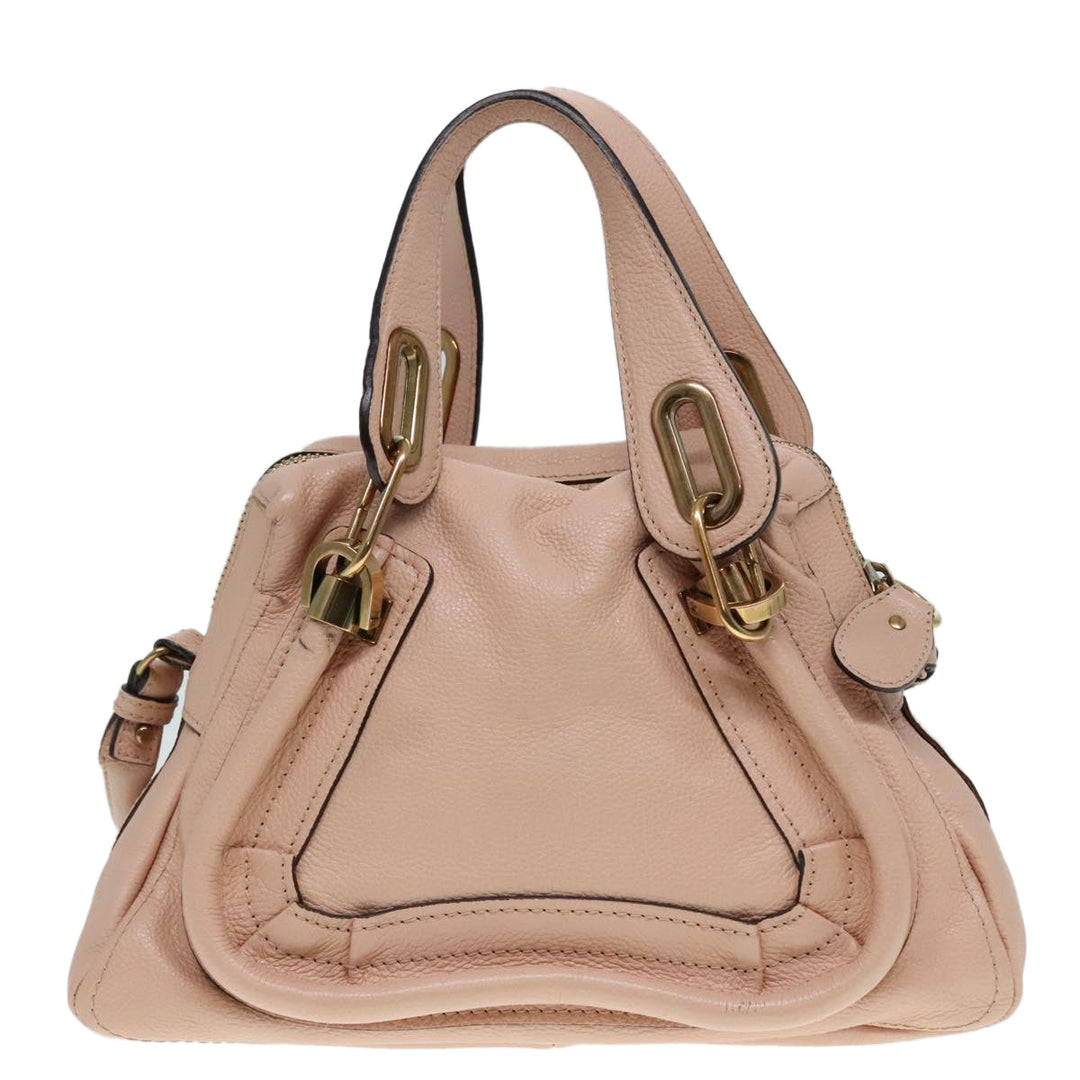 Chloe Paraty Hand Bag Leather 2way Pink am6963