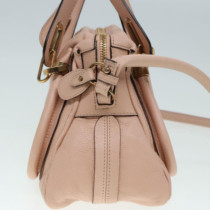 Chloe Paraty Hand Bag Leather 2way Pink am6963