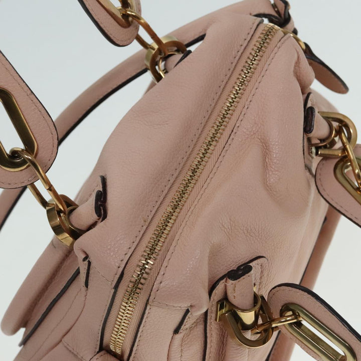 Chloe Paraty Hand Bag Leather 2way Pink am6963