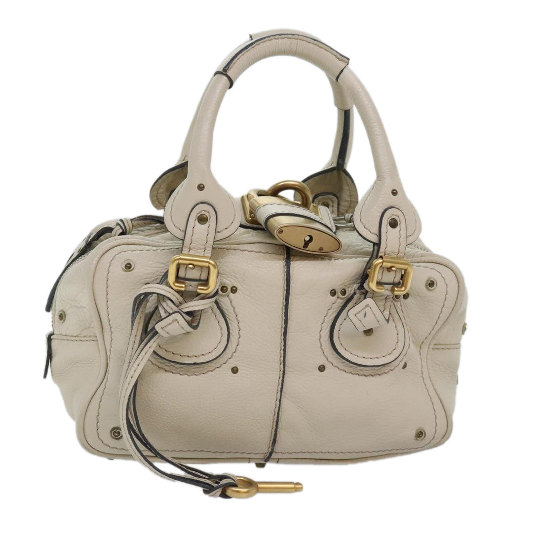 Chloe Paddington Hand Bag Leather Beige am6965