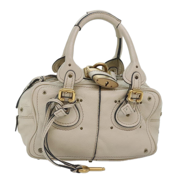 Chloe Paddington Hand Bag Leather Beige am6965