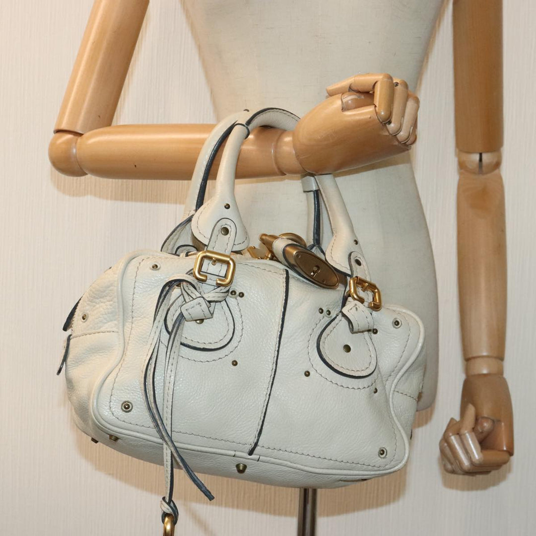 Chloe Paddington Hand Bag Leather Beige am6965