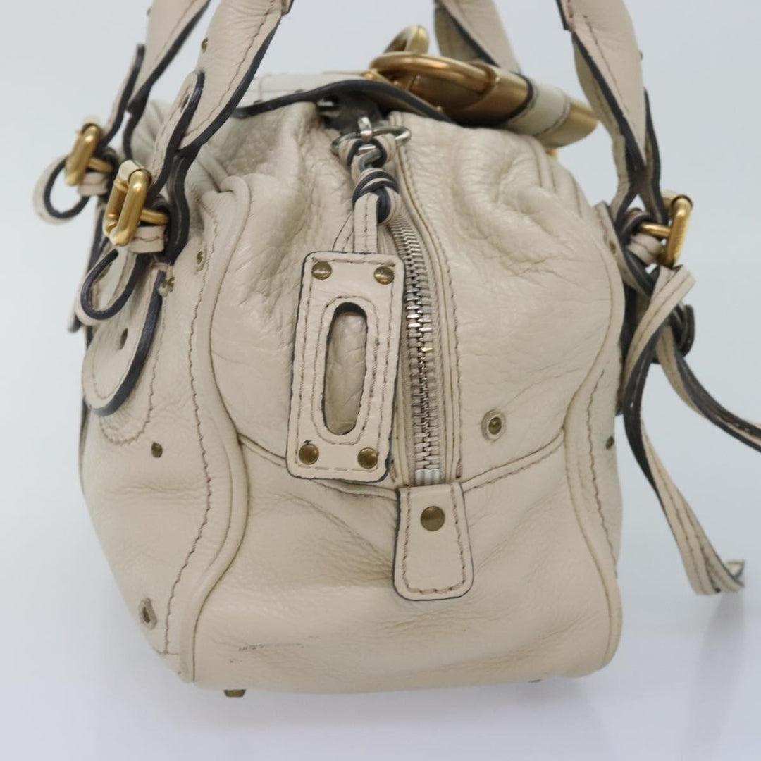 Chloe Paddington Hand Bag Leather Beige am6965