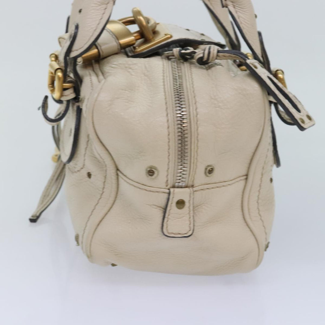 Chloe Paddington Hand Bag Leather Beige am6965