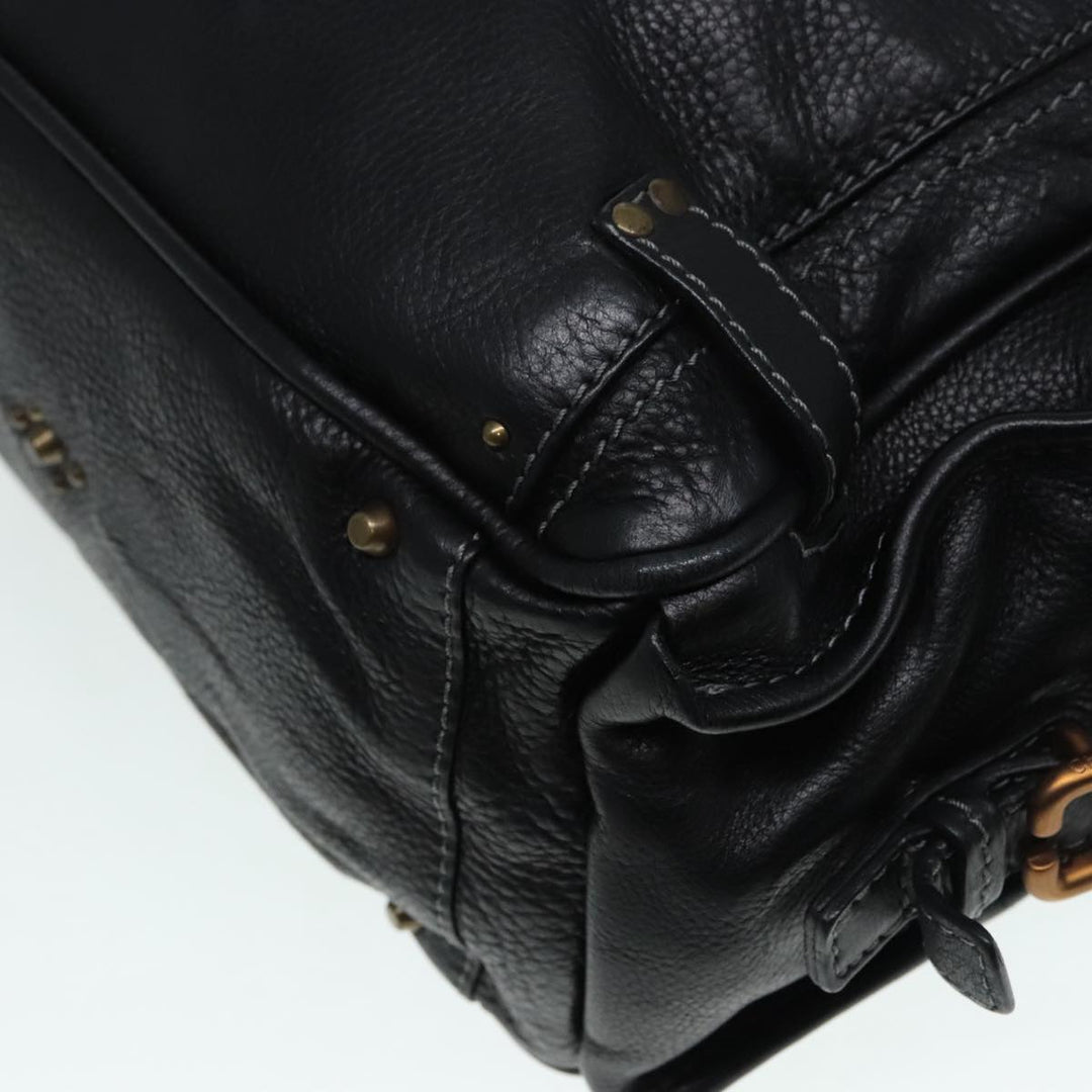 Chloe Paddington Shoulder Bag Leather Black am6968