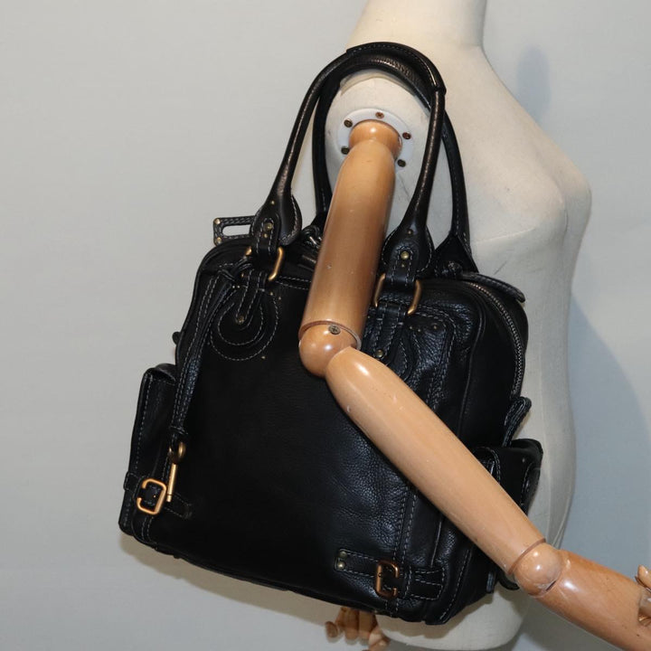 Chloe Paddington Shoulder Bag Leather Black am6968