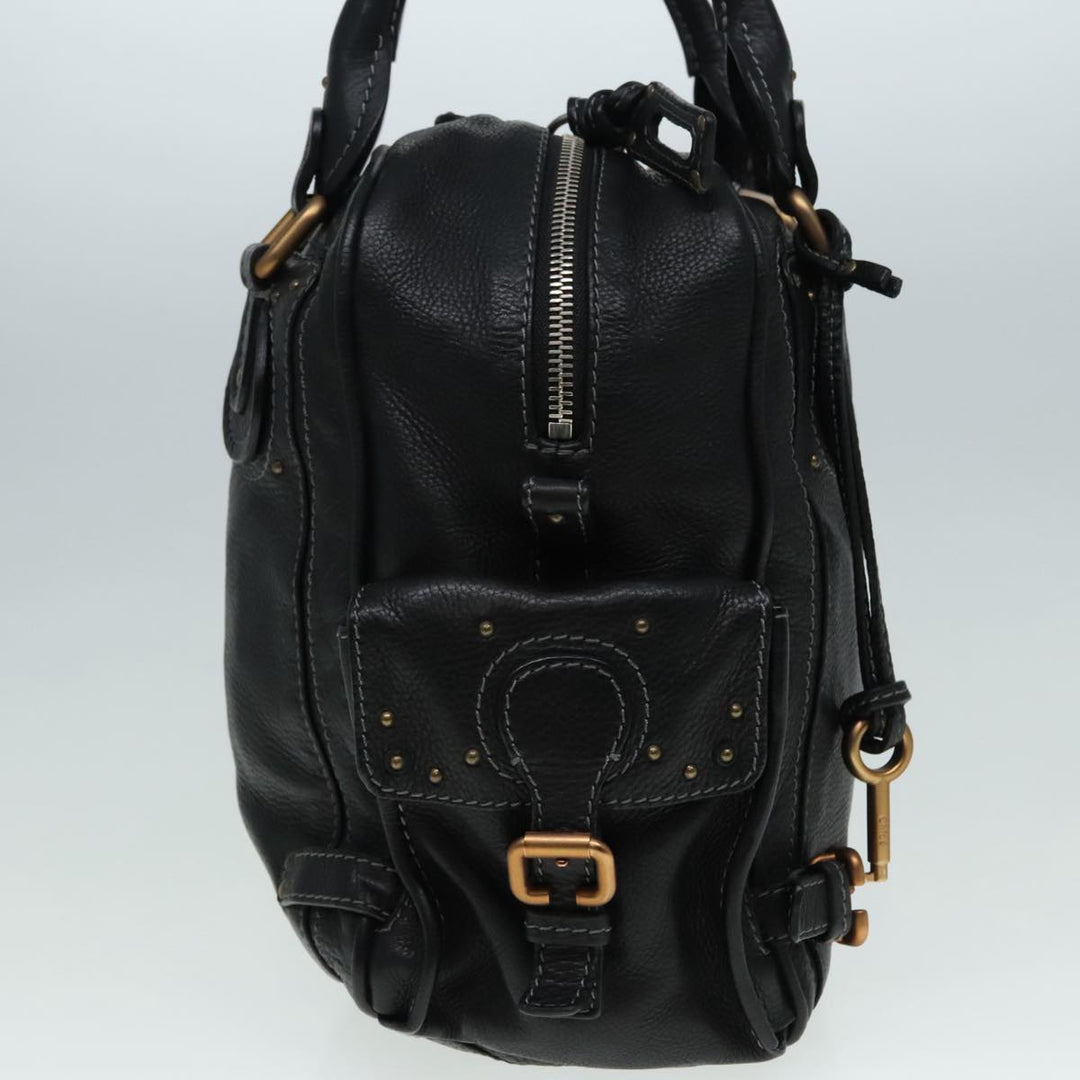 Chloe Paddington Shoulder Bag Leather Black am6968