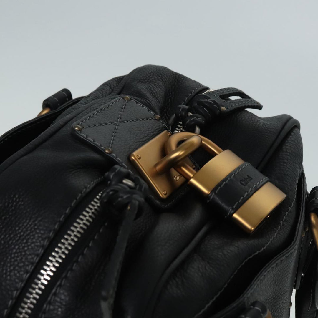 Chloe Paddington Shoulder Bag Leather Black am6968