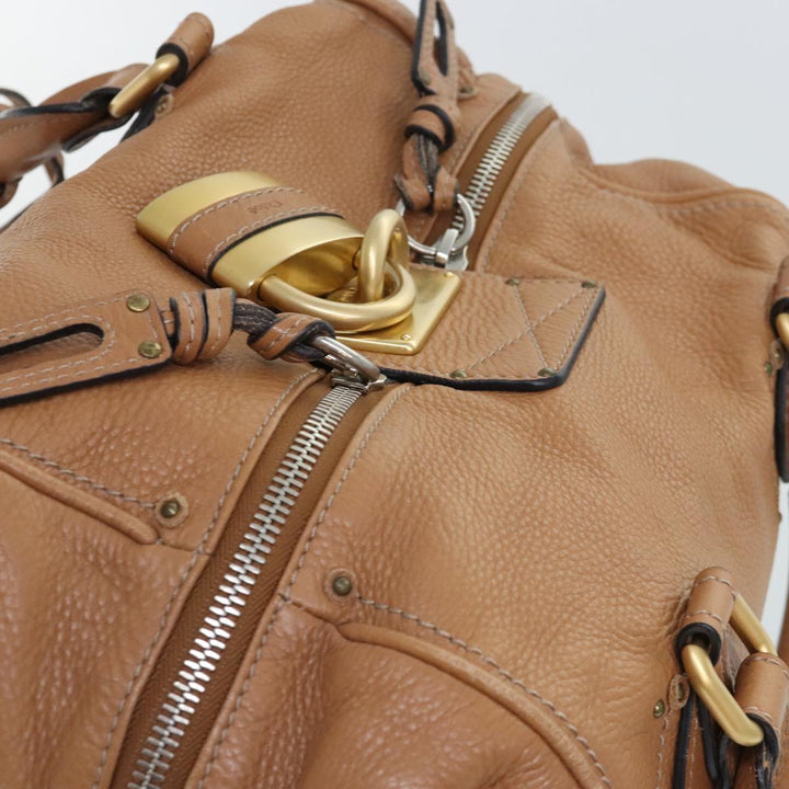 Chloe Paddington Shoulder Bag Leather Brown am6969