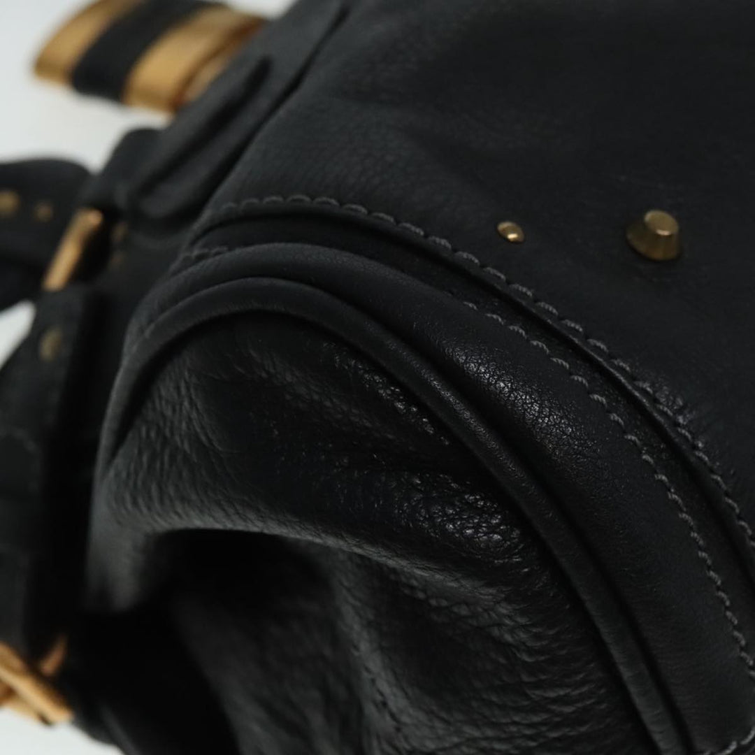 Chloe Paddington Hand Bag Leather Black am6970