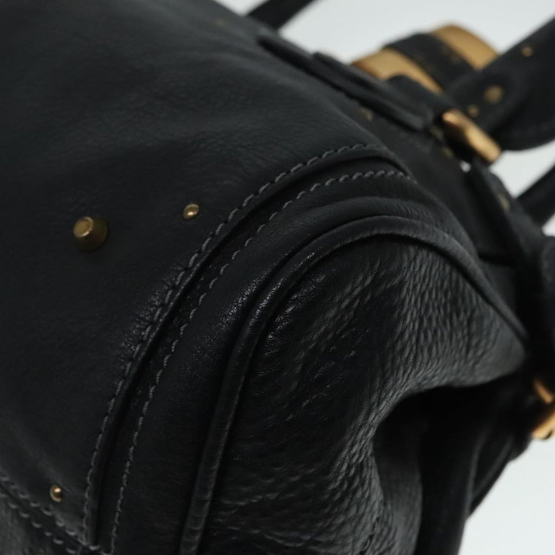 Chloe Paddington Hand Bag Leather Black am6970