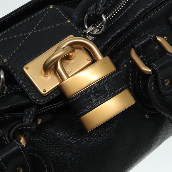 Chloe Paddington Hand Bag Leather Black am6970
