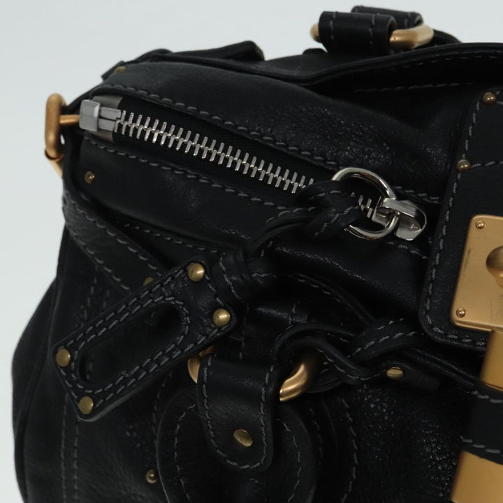Chloe Paddington Hand Bag Leather Black am6970