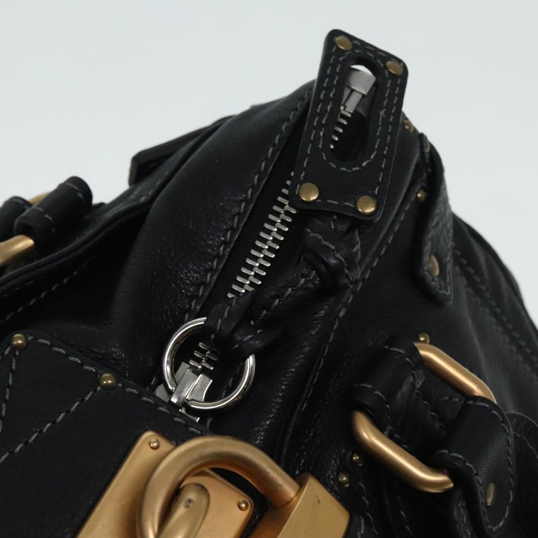 Chloe Paddington Hand Bag Leather Black am6970