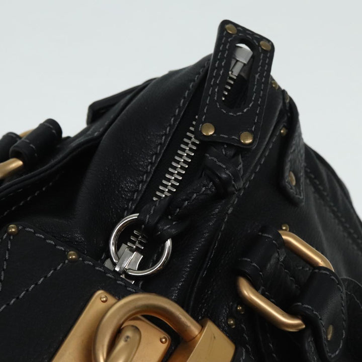 Chloe Paddington Hand Bag Leather Black am6970