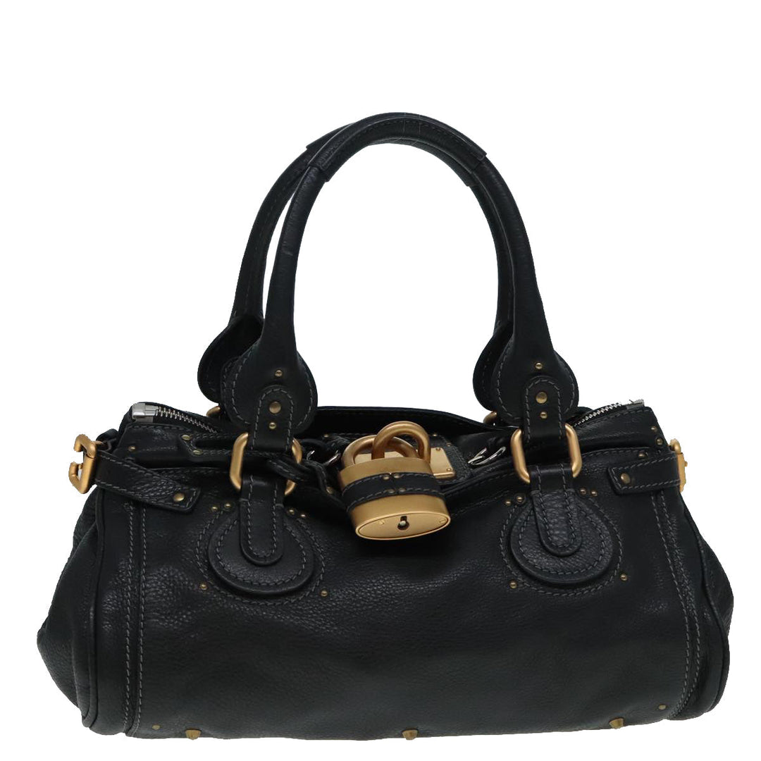 Chloe Paddington Hand Bag Leather Black am6970