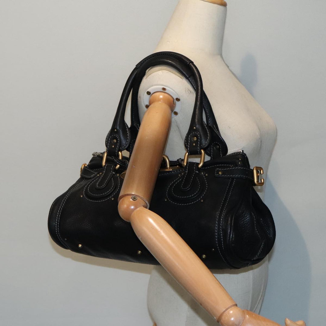Chloe Paddington Hand Bag Leather Black am6970