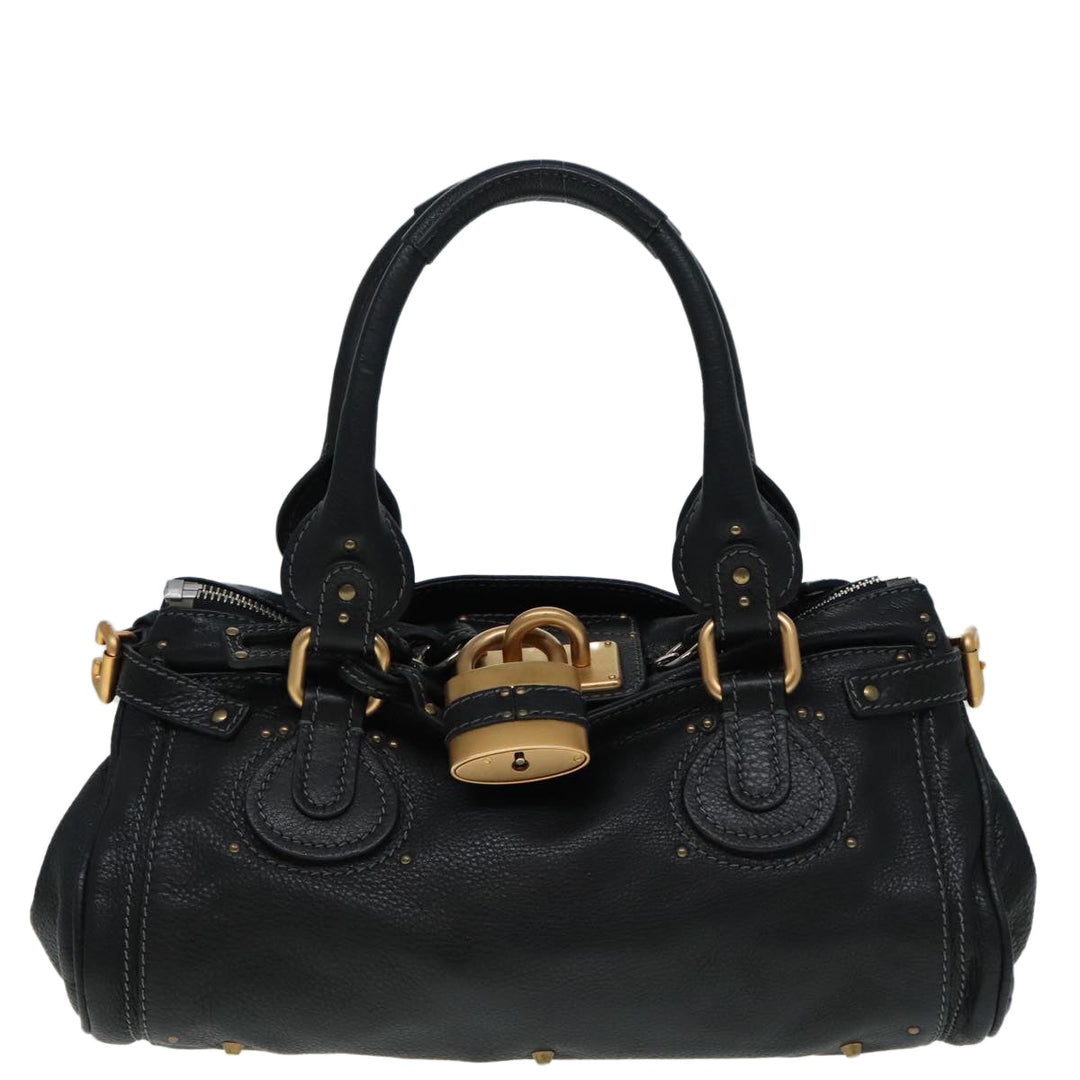 Chloe Paddington Hand Bag Leather Black am6970