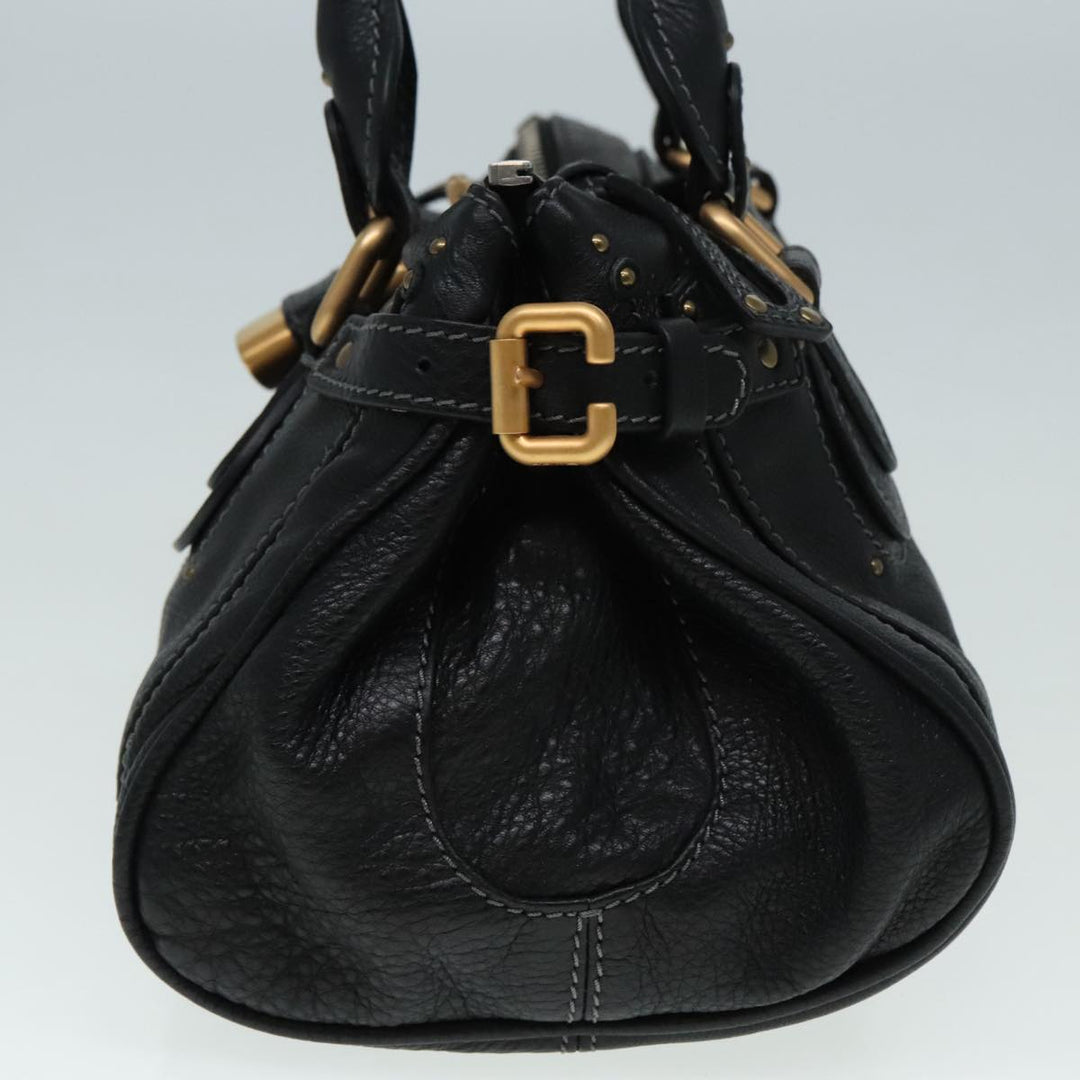 Chloe Paddington Hand Bag Leather Black am6970