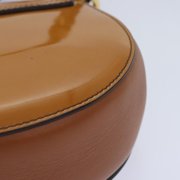 Chloe Drew Hand Bag Enamel 2way Brown Gold am6981