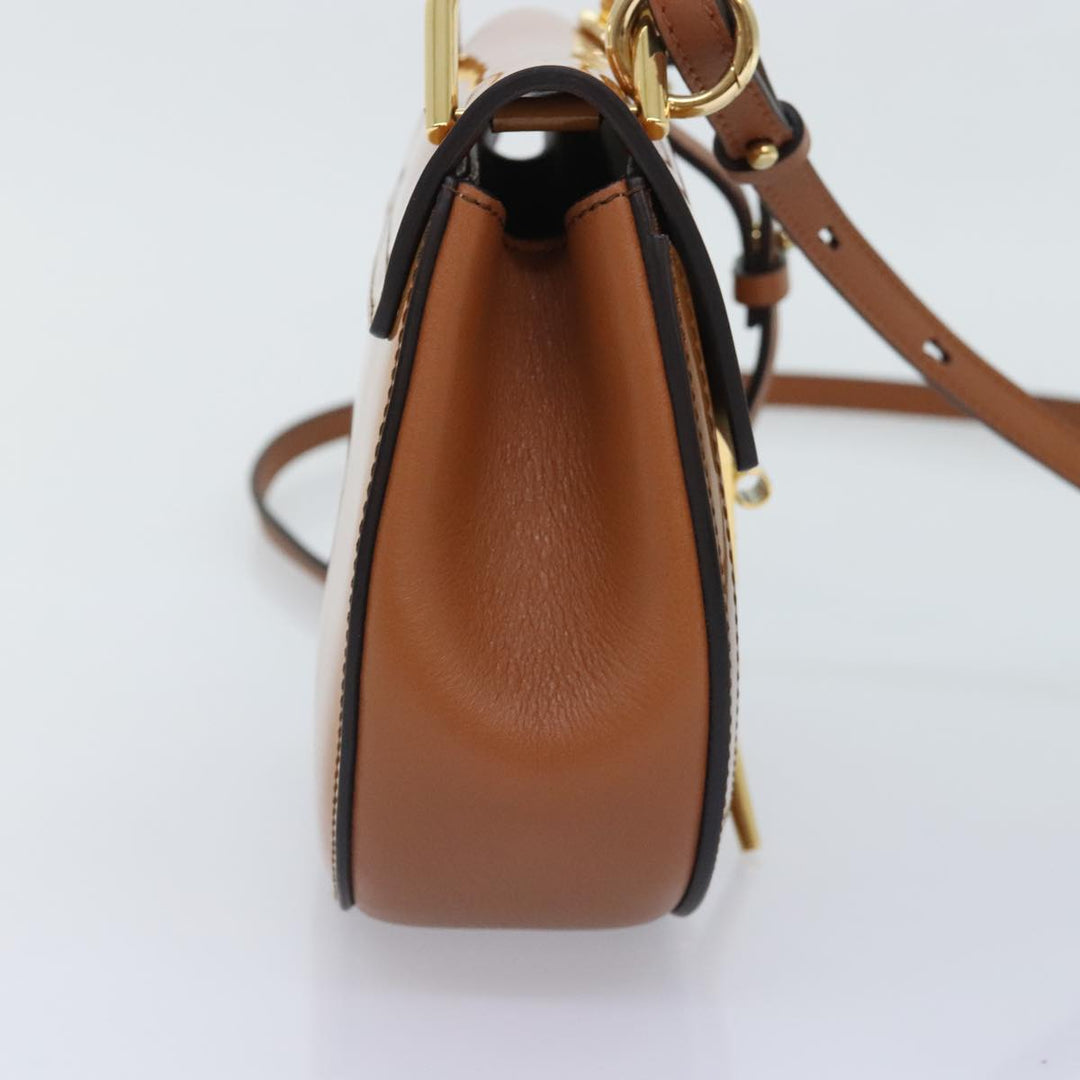 Chloe Drew Hand Bag Enamel 2way Brown Gold am6981