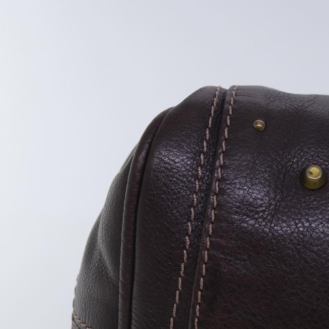 Chloe Paddington Hand Bag Leather Brown Gold am7032