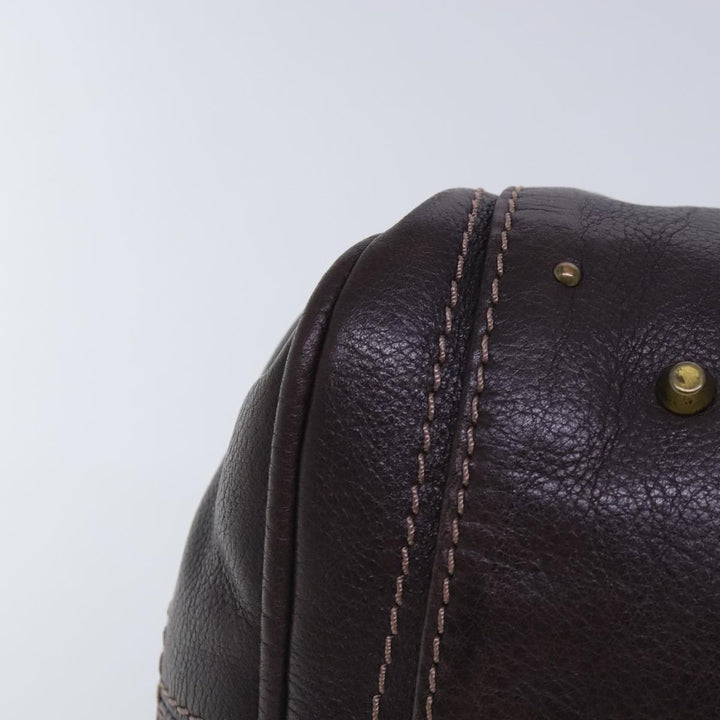 Chloe Paddington Hand Bag Leather Brown Gold am7032