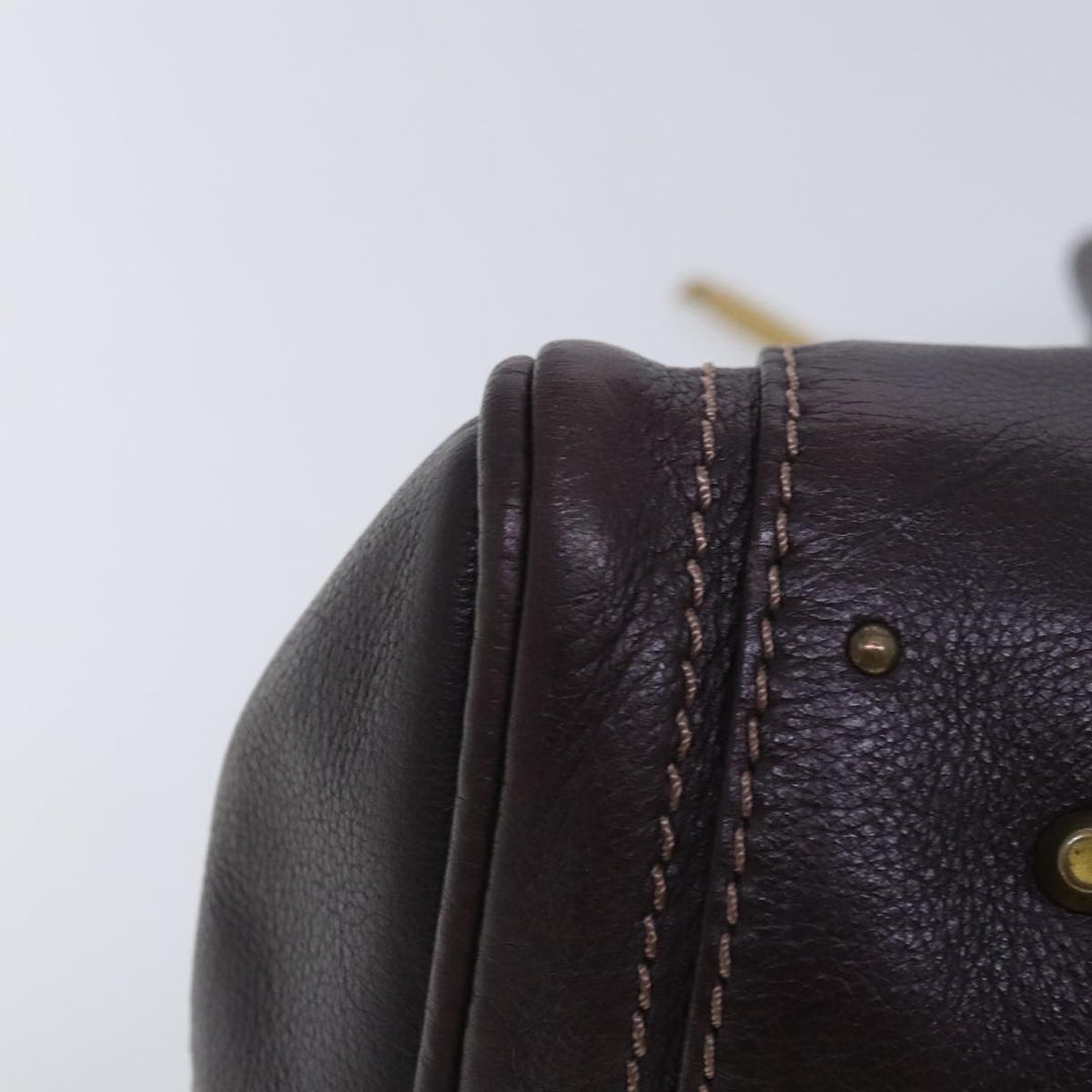 Chloe Paddington Hand Bag Leather Brown Gold am7032
