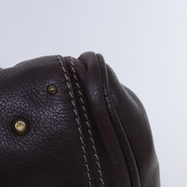 Chloe Paddington Hand Bag Leather Brown Gold am7032