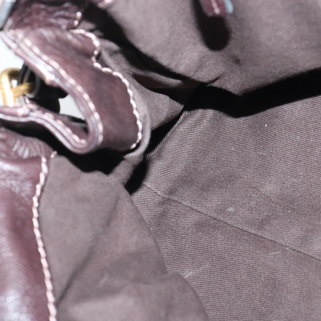 Chloe Paddington Hand Bag Leather Brown Gold am7032