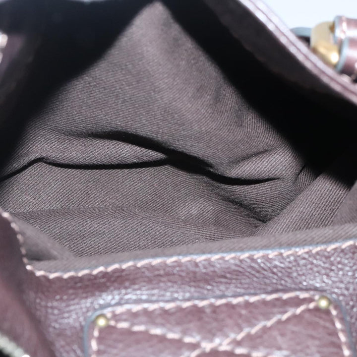Chloe Paddington Hand Bag Leather Brown Gold am7032