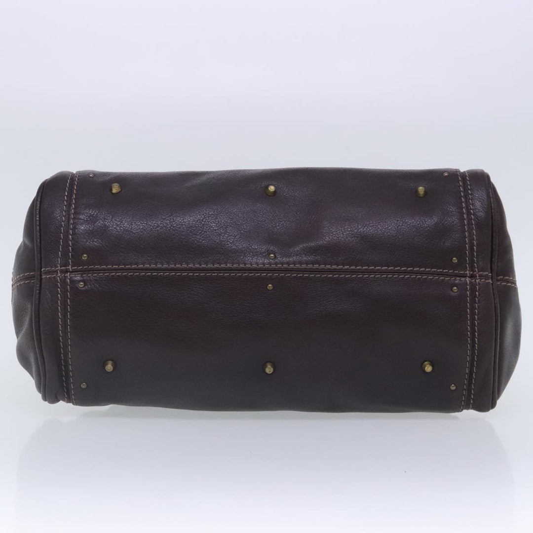 Chloe Paddington Hand Bag Leather Brown Gold am7032