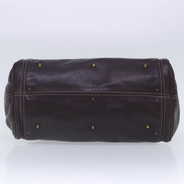 Chloe Paddington Hand Bag Leather Brown Gold am7032