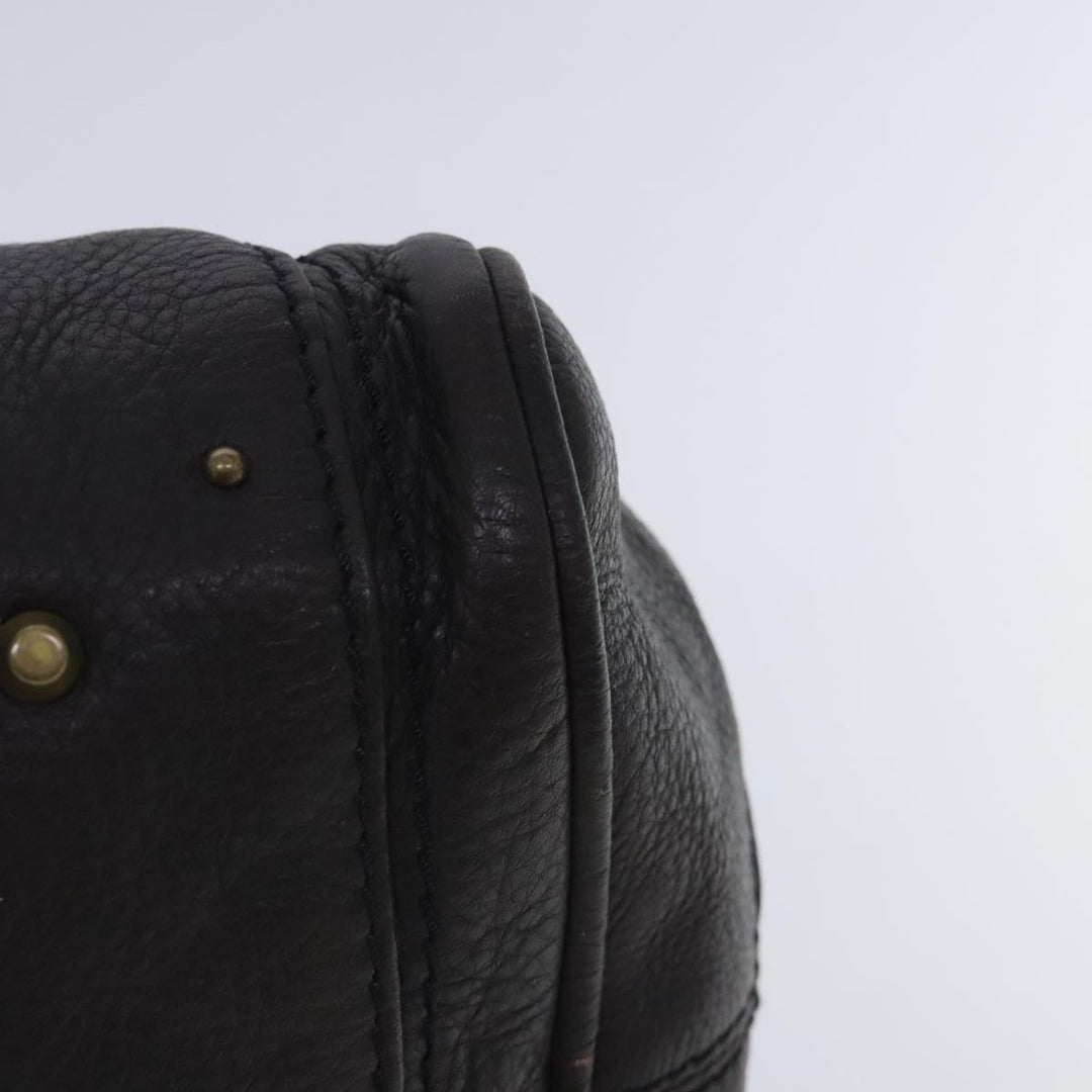 Chloe Paddington Hand Bag Leather Brown Gold Silver am7035